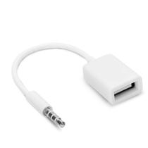 Cabo adaptador Sanpyl 3,5 mm Macho Plug Jack para USB Fêmea para carro