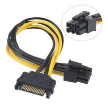Cabo Adaptador Sata 15 Pinos para 6 Pinos Pcie Placa de Video