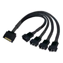 Cabo adaptador sata para cooler fan 3 e 4 pinos pwm 4 saídas