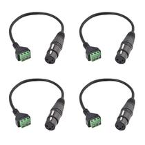 Cabo adaptador Teansic XLR Female Connector para terminal de 3 pinos