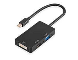Cabo Adaptador Thunderbolt Mini DisplayPort 3x1 HDMI/DVI/VGA