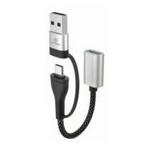 Cabo Adaptador Tipo-c E Usb P Otg Usb Femea 3.0 Xc-adp-60 Cor Preto