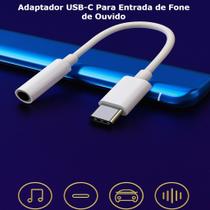 Cabo Adaptador Tipo C USB-C Fone de Ouvido Música Áudio Acessório Celular Entrada Dispositivos