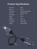Cabo Adaptador Tipo C x P2 Fone de Ouvido Samsung Celular