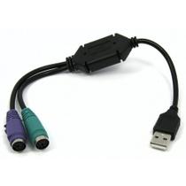 Cabo Adaptador Usb 2 Portas Ps2 P/ Teclado E Mouse 30CM
