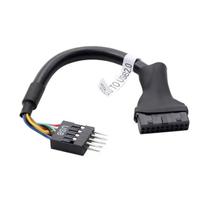 Cabo Adaptador USB 3.0 20 Pinos para USB 2.0 9 Pinos Macho Conversor Interno para Placa-Mãe e Painel Frontal