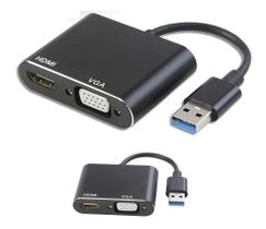 Cabo Adaptador Usb 3.0 Para Hdmi Vga Video Audio 1080p - FLY ACE.