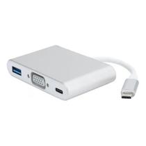 Cabo Adaptador USB C 3.1 Tipo-c Thunderbolt 3.0 Para Vga USB 3.0 3 em 1 Cabo Adaptador USB C 3.1 Tipo-c Thunderbolt 3.0 Para Vga USB 3.0 3 em 1