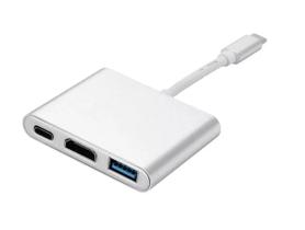 Cabo Adaptador USB-C 3.1 Type-C 3 em 1 (HDMI/USB-C/USB 3.0)
