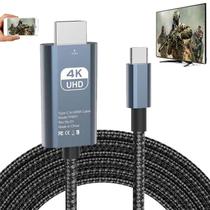 Cabo adaptador USB C para HDMI 4K 60 Hz para MacBook Dell HP Cabo adaptador USB C para HDMI 4K 60 Hz para MacBook Dell HP
