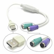 Cabo Adaptador Usb Macho Ps2 Fêmea Teclado E Mouse Antigo Cabo Adaptador Usb Macho Ps2 Fêmea Teclado E Mouse Antigo