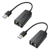 Cabo adaptador USB para Ethernet Matters, pacote com 2 unidades USB 3.0 Cabo adaptador USB para Ethernet Matters, pacote com 2 unidades USB 3.0