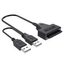 Cabo adaptador usb para hd sata 2.5/3.5 e ssd entrada fonte
