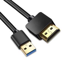 Cabo Adaptador USB para HDMI 4K - Para Monitor e TV Cabo Adaptador USB para HDMI 4K - Para Monitor e TV