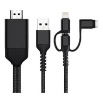 Cabo Adaptador USB TIPO-C / MICRO USB / LIGHTNING x HDMI