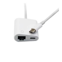 Cabo Adaptador USB Tipo-C para RJ45 Com Carregamento 36 W Cabo Adaptador USB Tipo-C para RJ45 Com Carregamento 36 W