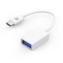 Cabo Adaptador USB x USB-C HP, Branco - 9YF06AA Cabo Adaptador USB x USB-C HP, Branco - 9YF06AA