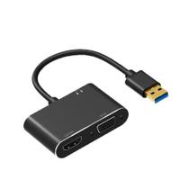 Cabo Adaptador USB3.0 para HDMI e VGA compativel Android OTG - FY