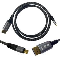 Cabo adaptador Usbc 3.1 Thunderbolt 3 X Displayport 4k 60hz 3 Metros