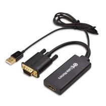 Cabo Adaptador VGA para HDMI com Áudio - Para Monitor e TV