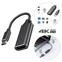Cabo Adaptador Vídeo Tipo-C Macho HDMI Fêmea 4K Ultra HD 3.1 Cabo Adaptador Vídeo Tipo-C Macho HDMI Fêmea 4K Ultra HD 3.1