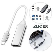 Cabo Adaptador Vídeo Tipo-C Macho HDMI Fêmea 4K Ultra HD 3.1 Cabo Adaptador Vídeo Tipo-C Macho HDMI Fêmea 4K Ultra HD 3.1