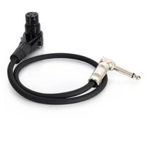 Cabo Adaptador XLR Fêmea 90º para P10 Macho 90º Mono 20 centímetros