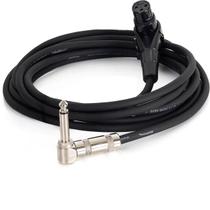 Cabo Adaptador XLR Fêmea 90º para P10 Macho 90º Mono 3 metros