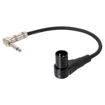 Cabo Adaptador XLR Macho 90º graus para P10 Macho 90º graus Mono 1 MT Cabo Adaptador XLR Macho 90º graus para P10 Macho 90º graus Mono 1 MT