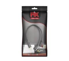 Cabo adaptador y 2rca macho + 1femea rca 90 graus