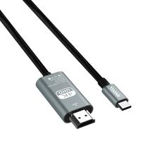 Cabo Adaptador Yookie YA12 - 4K - Tipo c/HDMI - Espelhamento - 2 Metros - Preto