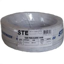 Cabo Alarme Ste 4 Vias 0,40Mm 100M 159 Branco 732 Cabo Alarme Ste 4 Vias 0,40Mm 100M 159 Branco 732