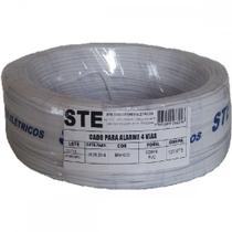 Cabo Alarme Ste 4 Vias 0,40Mm 100M 159 Branco 732 Cabo Alarme Ste 4 Vias 0,40Mm 100M 159 Branco 732