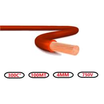 Cabo Alta Temperatura Silicone 4mm 300ºC 100 Mts