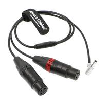 Cabo Alvin's Cables XLR de 3 pinos fêmea para 5 pinos macho em ângulo reto Cabo Alvin's Cables XLR de 3 pinos fêmea para 5 pinos macho em ângulo reto