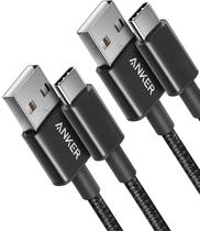 Cabo Anker USB para USB C pacote com 2, 1 m, USB A para USB C 15W
