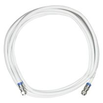 Cabo Antena Tv UHF VHF Digital Parabolica RG6 Montado Pronto Branco Coaxial 95 Malha com 10 Metros Cabo Antena Tv UHF VHF Digital Parabolica RG6 Montado Pronto Branco Coaxial 95 Malha com 10 Metros