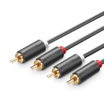 Cabo Áudio 2rca Macho Ugreen 10519 3m Estéreo Hi-fi Ouro