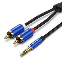 Cabo Audio Auxiliar P2 2 Rca Blindado 8m Original Vention