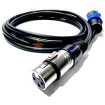 Cabo Áudio Blindado Canon XLR Fêmea Speakon Macho 4 Metros