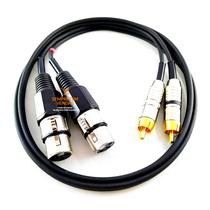 Cabo Áudio Blindado Xlr Fêmea Duplo Rca Duplo 10 Metros