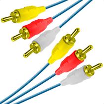 Cabo Áudio e Vídeo 3 Rca Para 3 Rca Aparelho De Som TV DVD Antigos