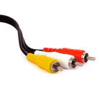 Cabo Áudio e Vídeo 3 RCA X 3 RCA - 50 Metros