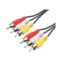 Cabo Audio E Video Rca 10 Metros Av 3 Vias Tv A Cabo Net