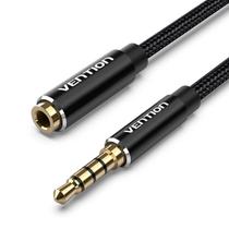 Cabo Áudio P3 Macho P3 Fêmea Fone Microfone 4 Vias TRRS 2m