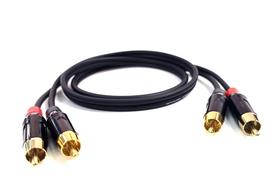 Cabo Audio Profissional 2 Rca Macho 2 Rca Macho 4 Metros