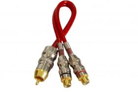 Cabo audio rca y blindado 1 macho x 2 femea tripla blindagem