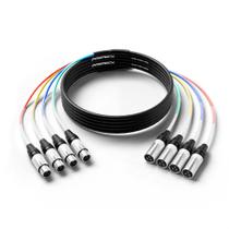 Cabo Audio Snake PRORECK XLR de 20 pés e 4 canais macho para fêmea Cabo Audio Snake PRORECK XLR de 20 pés e 4 canais macho para fêmea