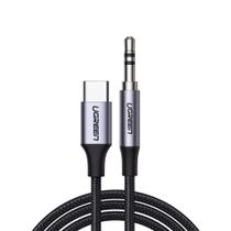 Cabo Áudio Ugreen USB-C p/ 3.5mm 1m - Som Hi-Fi