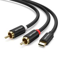 Cabo Áudio Usb Tipo C Para 2 RCA Celular Na Caixa Som 1,5m Cabo Áudio Usb Tipo C Para 2 RCA Celular Na Caixa Som 1,5m